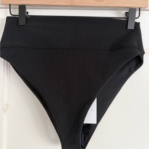 Beach Riot Black Ribbed Bikini Bottom - Picture 2 of 5